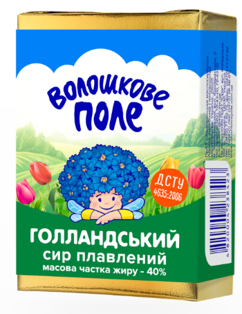 Сир плавлений ВОЛОШКОВЕ ПОЛЕ голландський, 70г, 40%